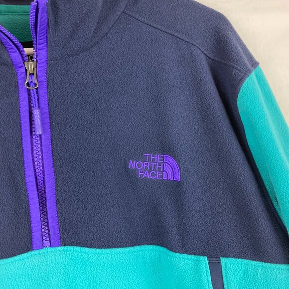 The North Face Mens XL Colorblock Fleece Pullover Zip Neck Sweatshirt 90's Y2k - Picture 4 of 7